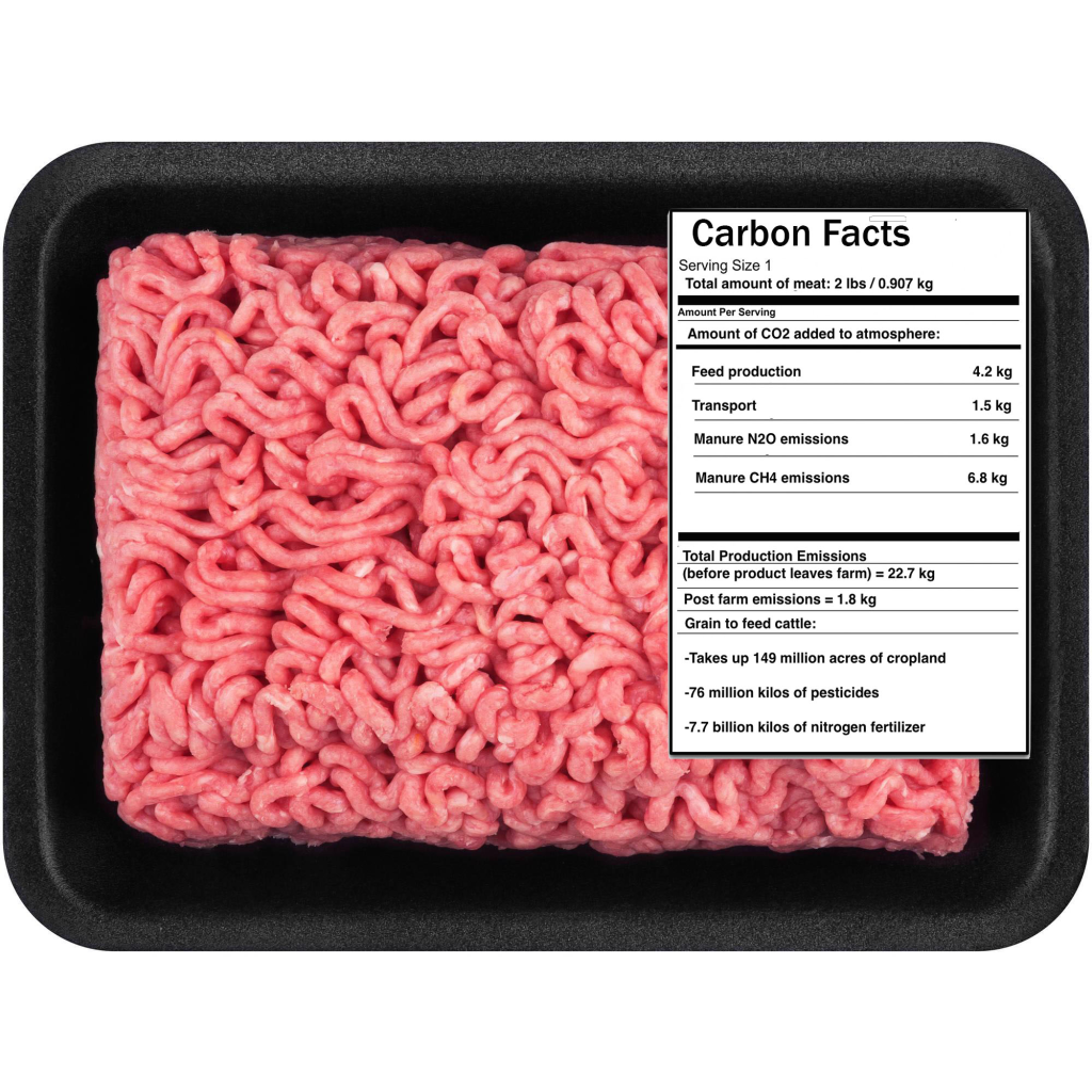 meat carbon label